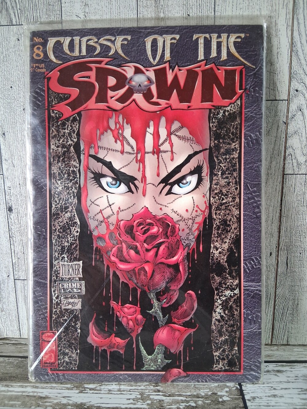 Spawn 'Curse of the Spawn' No. 8 Comic Book Cover Wall Art - Red Comic Book
